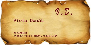 Viola Donát névjegykártya